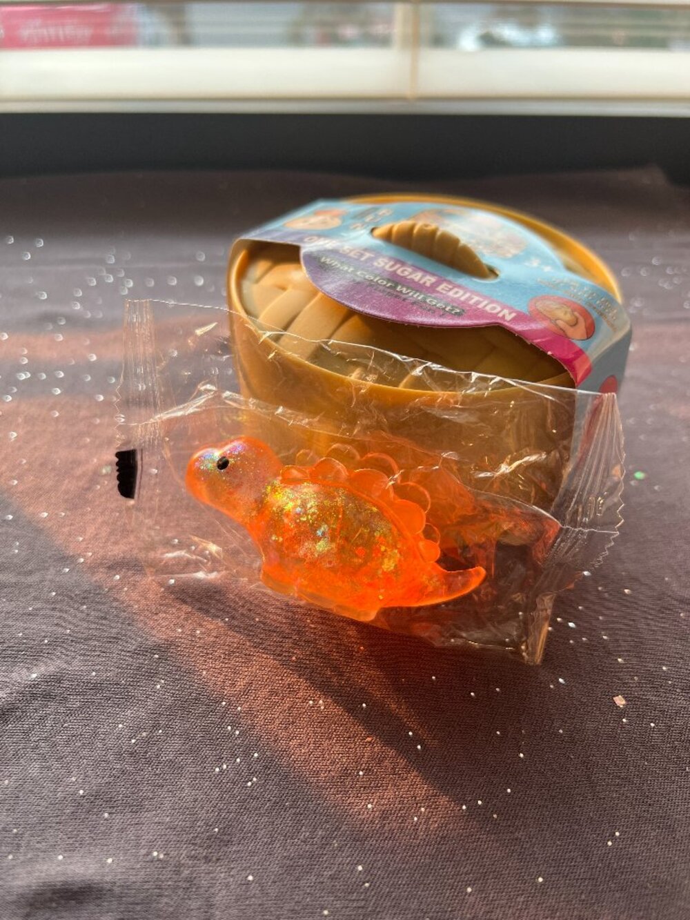 Orange Dino Glitter Squishy (NWT)